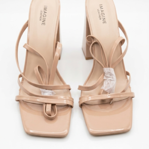 Pretty Little Thing Nude Block Heels