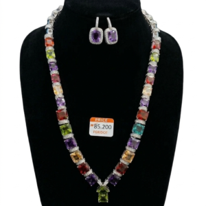 Tennis Earring and Necklace Set