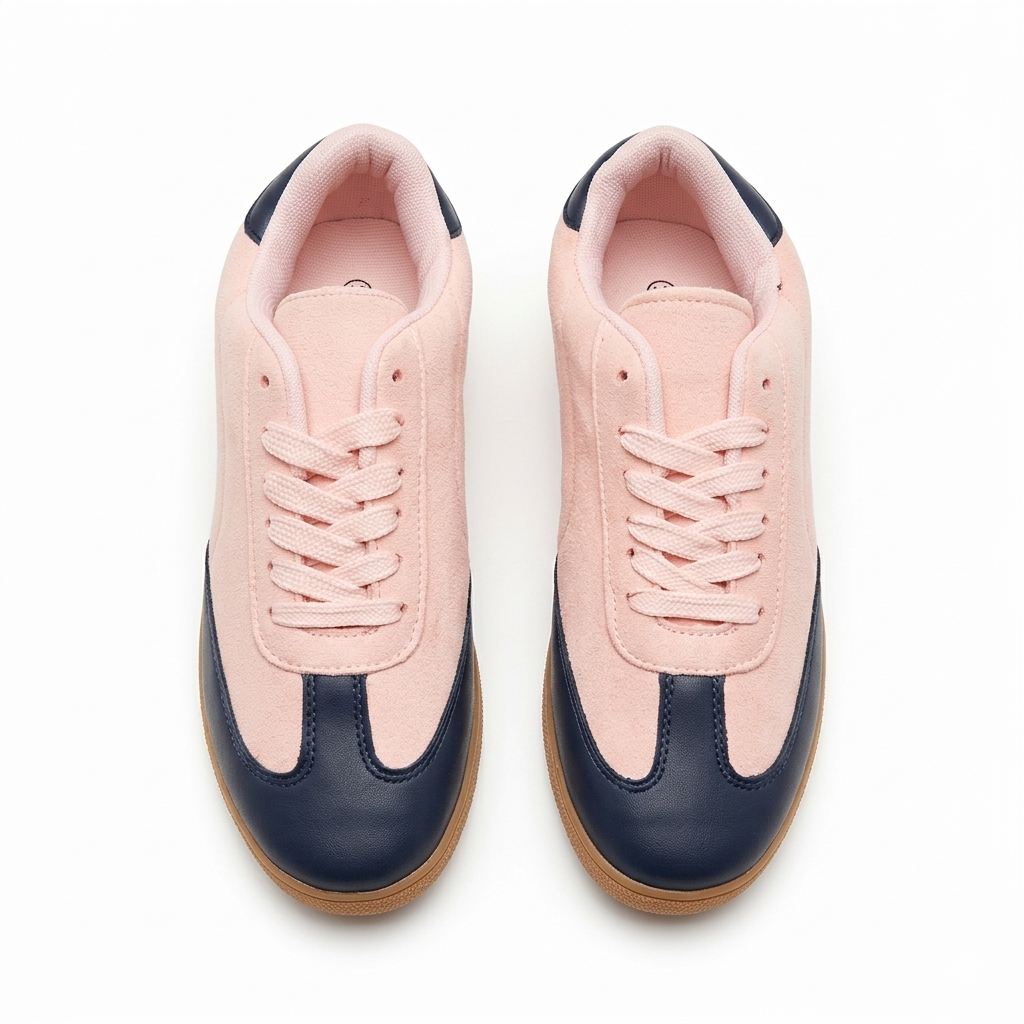 PrettyLittleThing Contrast Panel Trainer - Pink & Navy