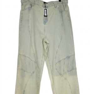 Wash Panelled Wide-Leg Jeans