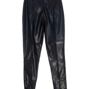 High-Rise Faux Leather Tapered Leggings