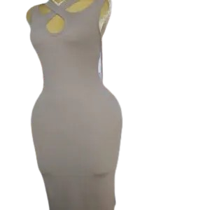 Asos Brown Body Wrap Armless Dress